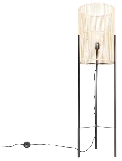 Lampă de podea scandinavă din bambus - Natasja