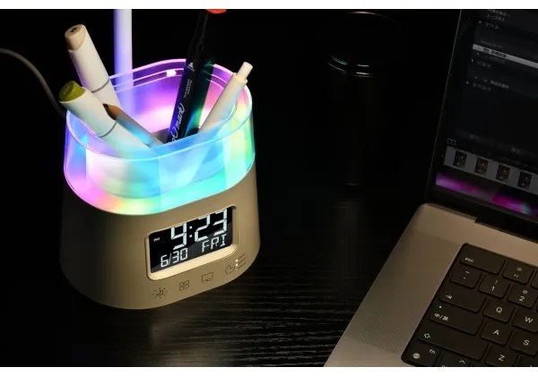 Lampă LED RGBW de masă cu suport de creioane Immax 08980L FALCON LED/10W/5V