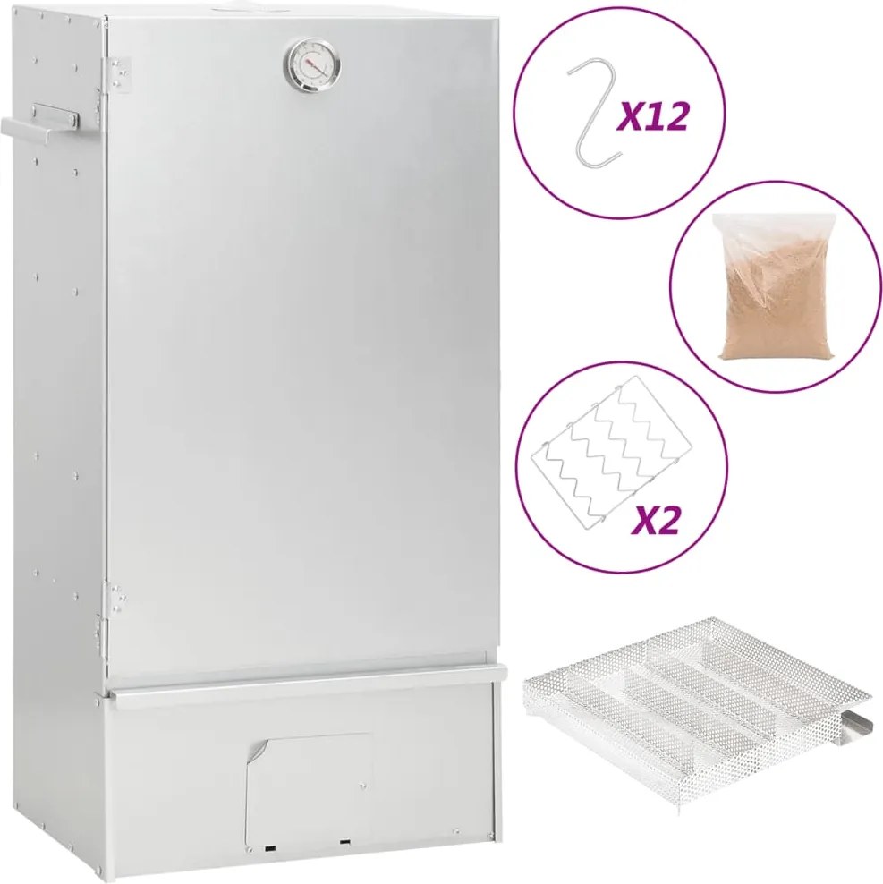 vidaXL Afumătoare cuptor/grătar, generator fum rece, oțel galvanizat