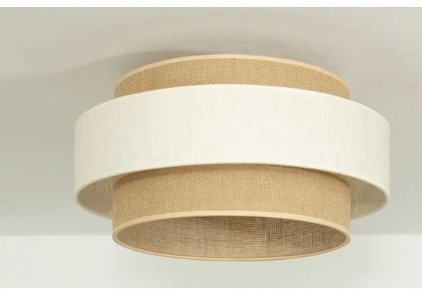 Plafonieră BOHO 1xE27/60W/230V Ø 40 cm, crem/iută