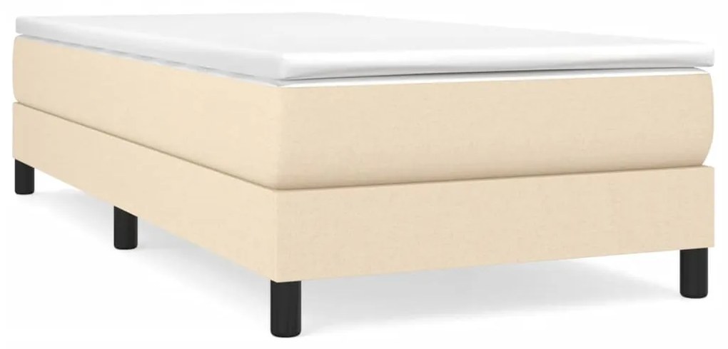 3120481 vidaXL Cadru de pat box spring, crem, 90x190 cm, textil
