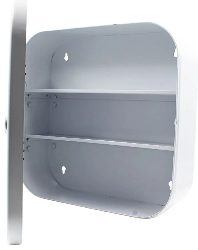 Dulap pentru Medicamente cu Oglindă și Închidere cu Cheie, 32x32x11.5 cm, Alb – Bathroom Solutions