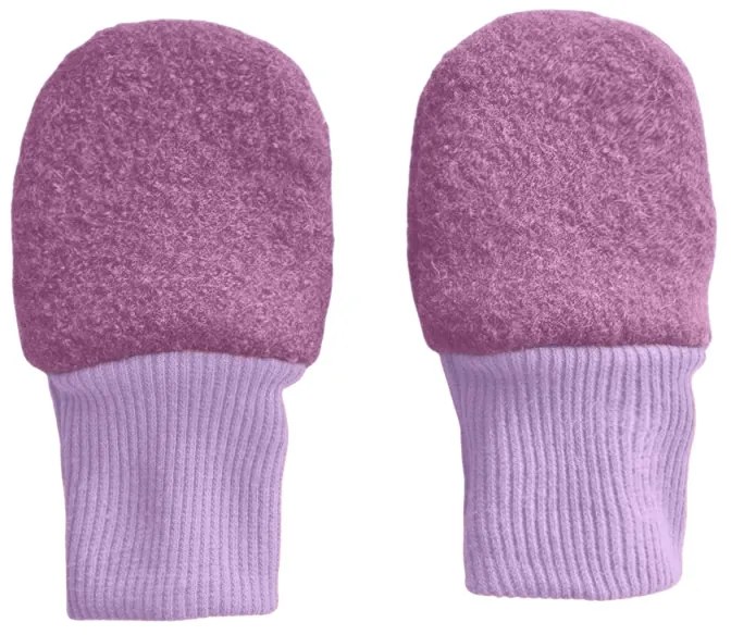Manusi copii lana fiarta dublate cu bumbac Kidizi Purple 0-1 ani