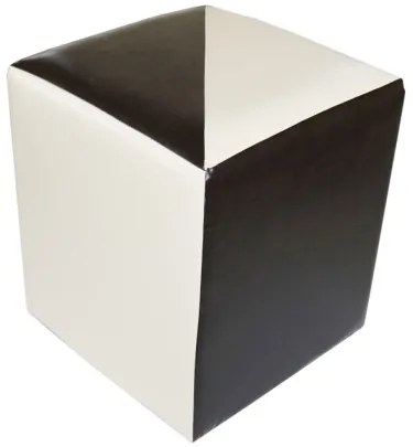 Taburet Cub Piele MOZAIC, 38 x 42 x 38 cm