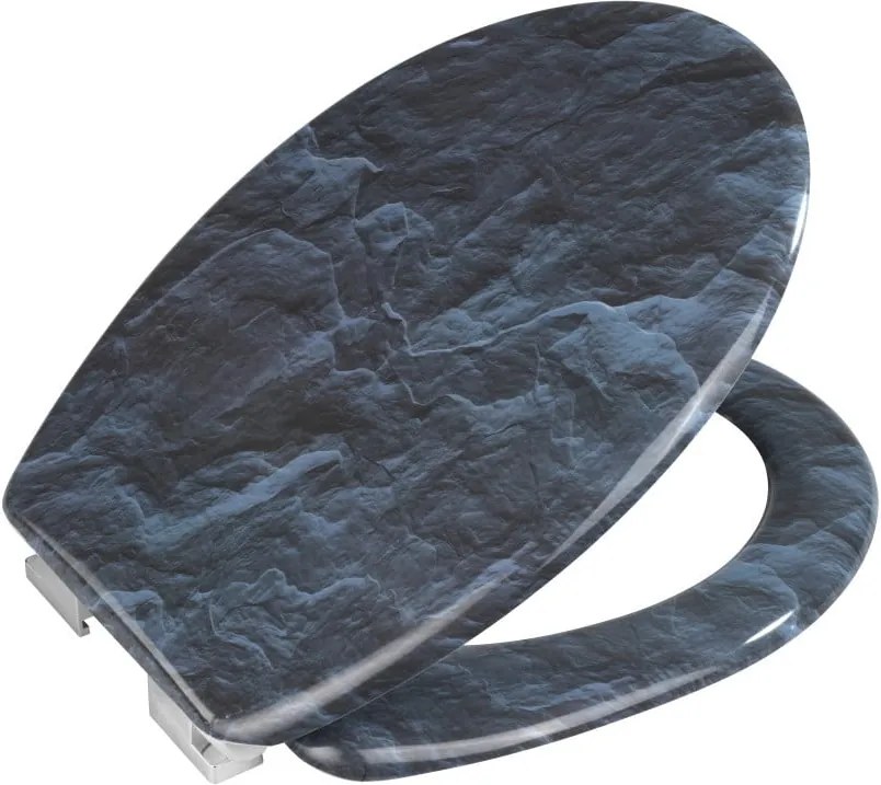 Capac WC cu închidere lentă Wenko Slate Rock, 44,5 x 36,5 cm