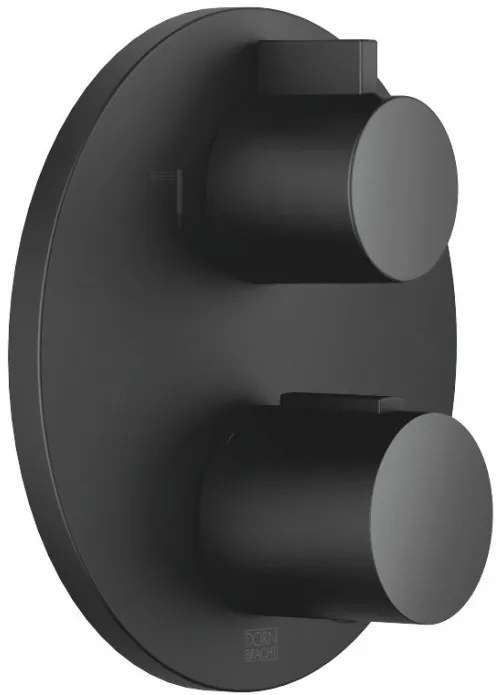 Baterie dus termostatata, pentru doi consumatori, Dornbracht, negru mat, 36426970-33