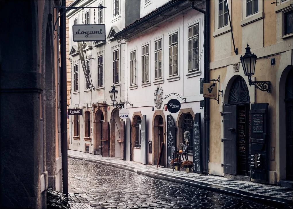Tablou pe sticlă - Strada din Praga (70x50 cm)