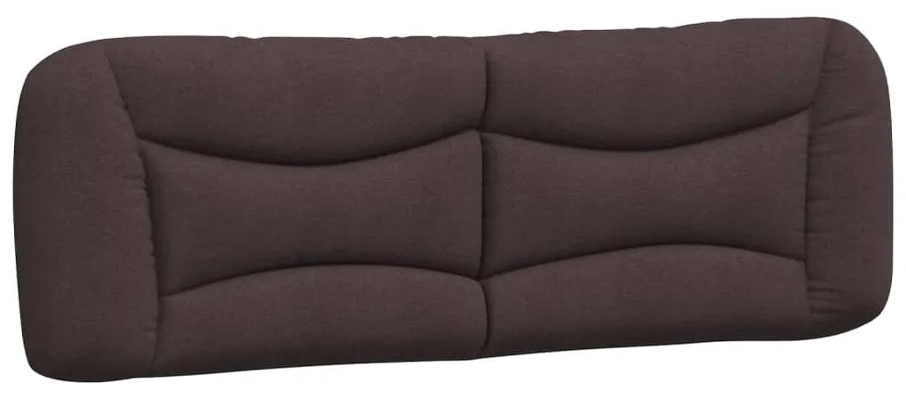 374591 vidaXL Pernă pentru tăblie de pat maro închis, 160 cm, material textil