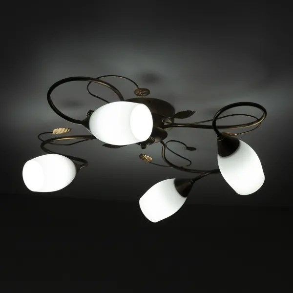 BRILAGI - Plafonieră GRACE 4xE27/40W/230V diam. 68 cm patină/cupru