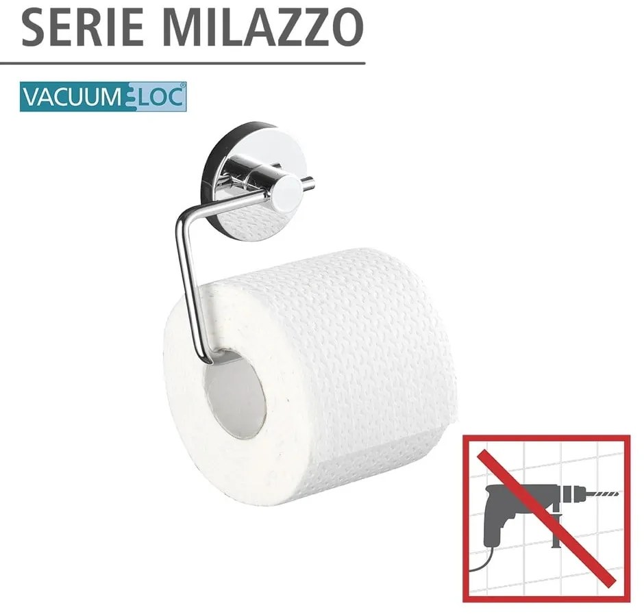 Set de accesorii de baie gri autoadeziv Milazzo – Wenko