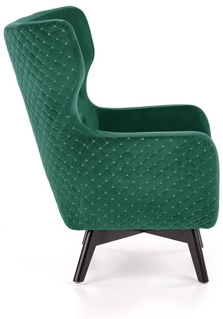 Fotoliu tapitat Marvel Velvet verde – H103 cm