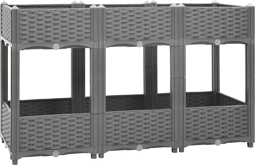 vidaXL Strat înălțat, 120x40x71 cm, polipropilenă