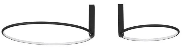 Lustra LED aplicata ajustabila GARVE neagra 70W