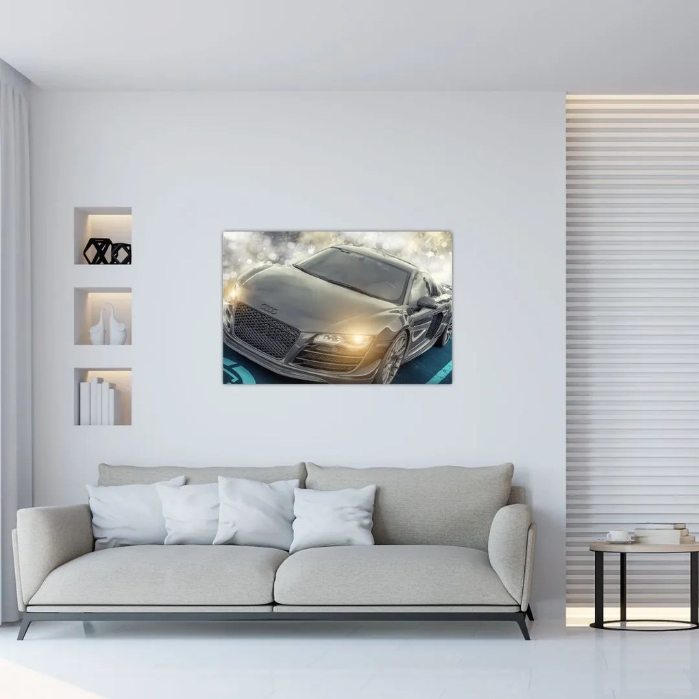 Tablou cu Audi - gri (90x60 cm)