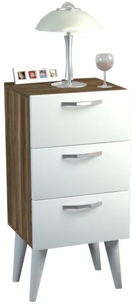 Noptieră BELLINI 80x40 cm maro/albă