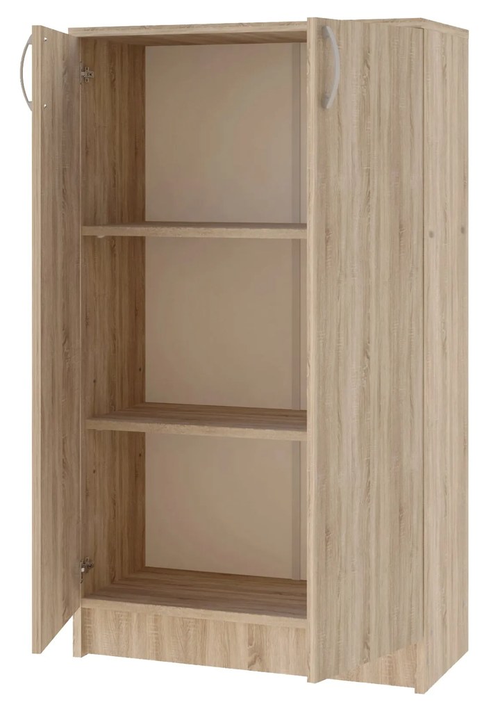 Biblioteca haaus Flint, 2 Usi, Stejar Sonoma, 70 x 32 x 122 cm