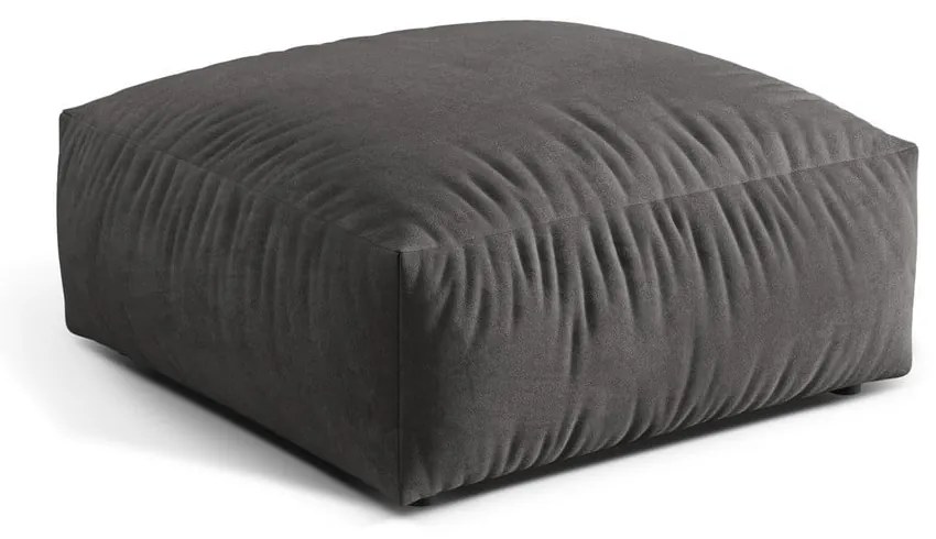Taburet modular gri cu tapițerie din catifea Martina – Micadoni