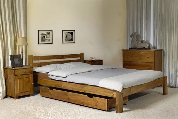 Cutie de depozitare sub pat 150 cm, stejar