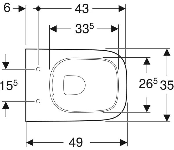 Set vas wc suspendat rimless dreptunghiular cu capac soft close alb, Geberit Smyle Square