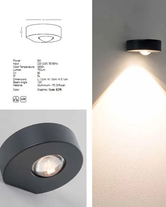 Aplica/Spot LED iluminat exterior ambiental IP54 Tera