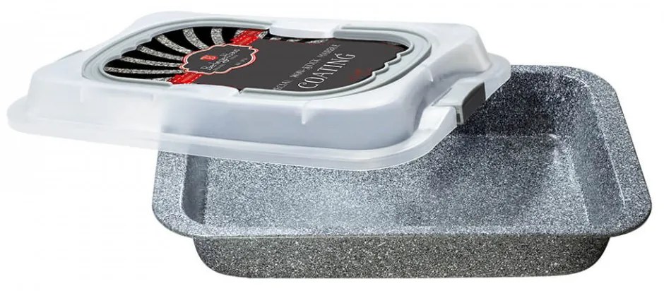 Tava pentru copt dreptunghiulara marmorata cu capac 36x24cm Stone Touch Line Berlinger Haus BH 1936