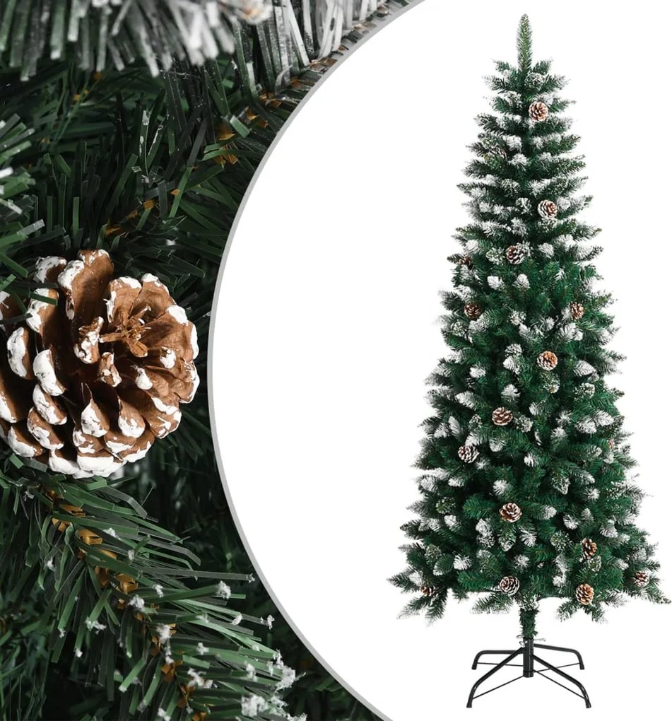 vidaXL Brad de Crăciun artificial cu suport, verde, 180 cm, PVC