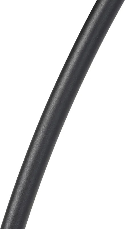 Lampadar cu arc modern negru cu bază de marmură și abajur bej bouclé de 50 cm - XXL