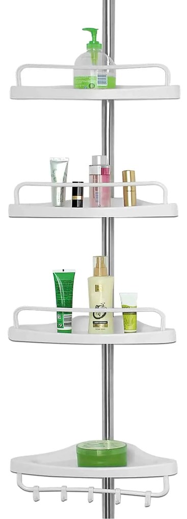 Raft telescopic pentru duș DELMO, 92-306 cm, alb Deuba