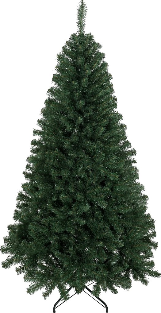 HOMCOM Brad Artificial de Crăciun, 180 cm, 888 Ramuri Ignifuge, Bază Metalică Pliabilă, Verde | Aosom Romania