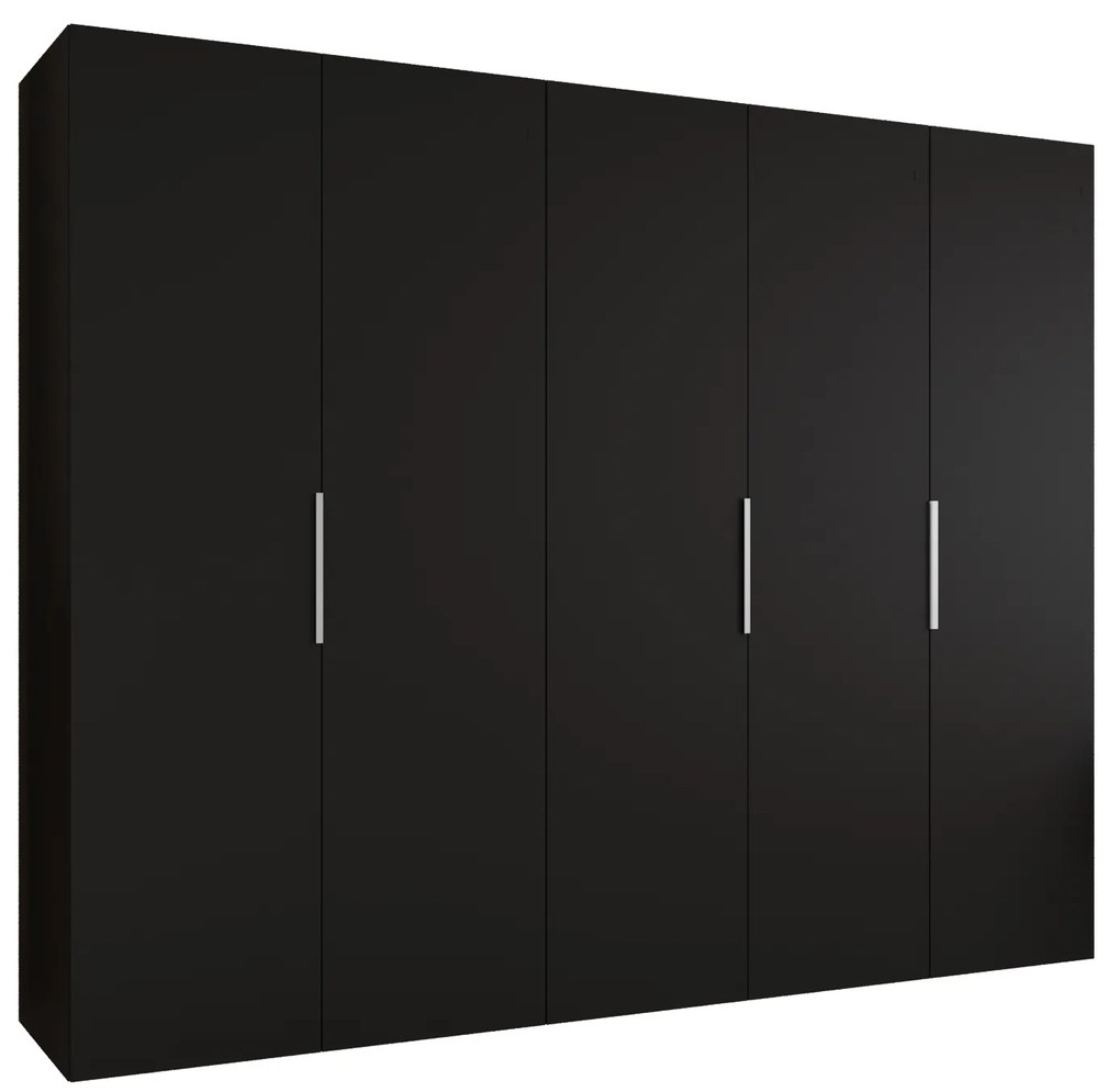 Dulap de haine 250 cm Mirabella 1 (Negru + Cașmir). 1126375