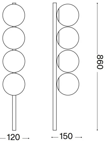 Plafonieră LED Ideal Lux BINOMIO 4xG9/3W/230V alb