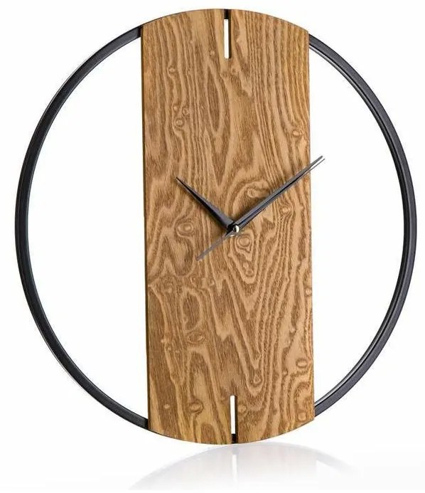 Ceas de perete Wood deco, diametru 40 cm