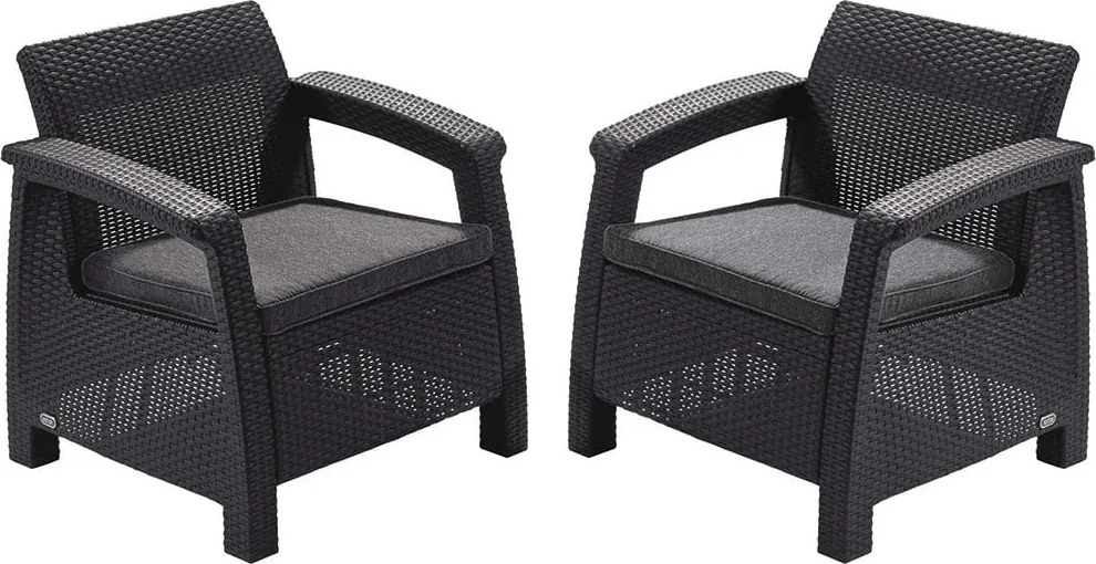 Fotoliu de grădină gri închis Corfu – Keter