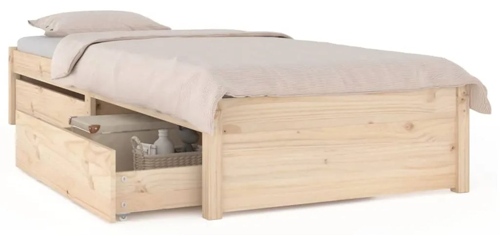 3103463 vidaXL Cadru de pat cu sertare, 90x200 cm