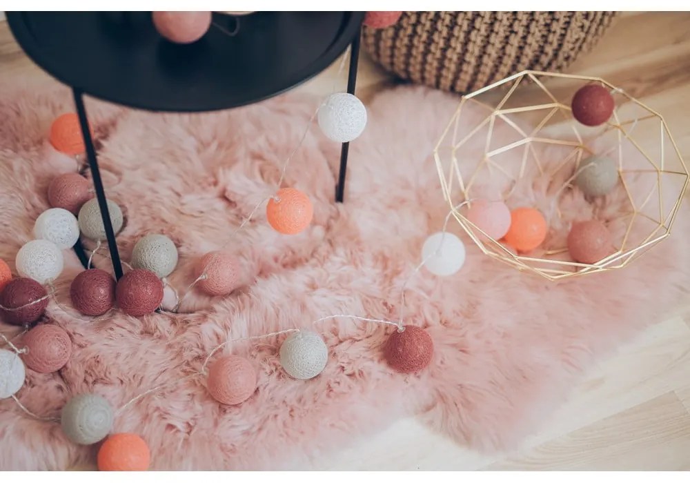Ghirlandă luminoasă cu LED și baterie Bonami Essentials, 30 becuri, maro-alb