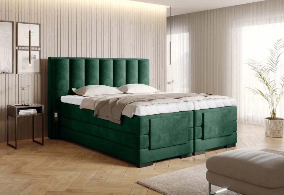 Pat electric ajustabil, 180x200 cm, Veros 183, Eltap (Culoare: Verde - Lukso 35)