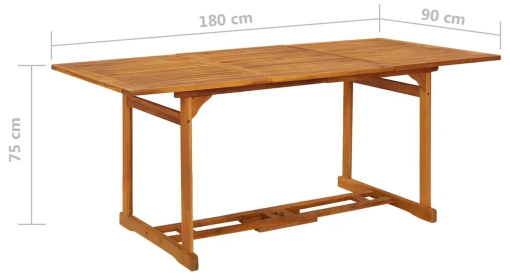 Masa de gradina, 180x90x75 cm, lemn masiv de acacia 1, 180 x 90 x 75 cm