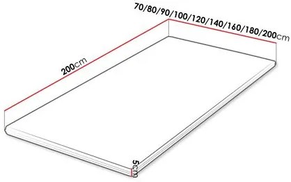 Topper 180x200cm Zuraki  . 1123313
