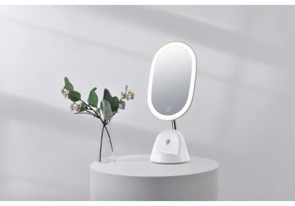 Immax 08970L - Oglindă LED reglabilă cu încărcare wireless LED/18W/230V