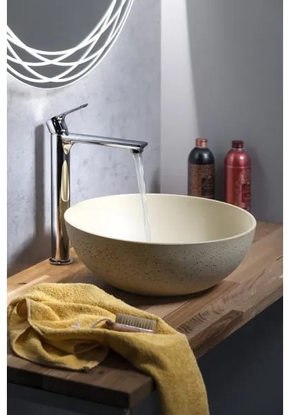 Sapho - Lavoar pentru blat FORMIGO Ø 39 cm, beton/bej