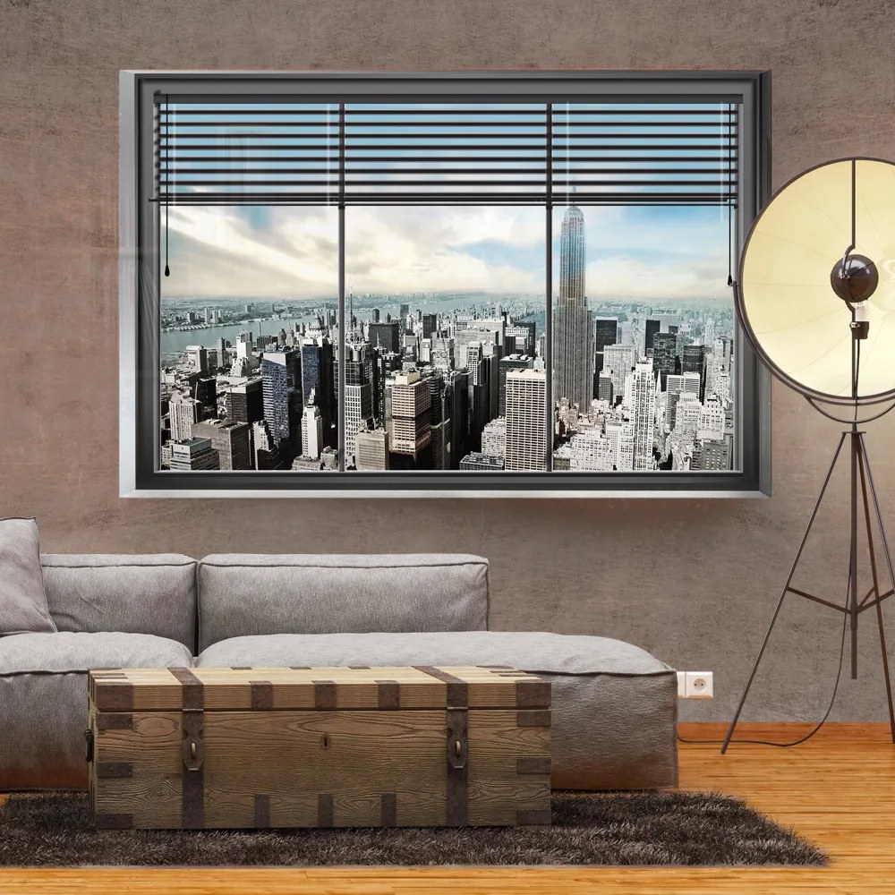 Fototapet Bimago - New York window + Adeziv gratuit 350x245 cm