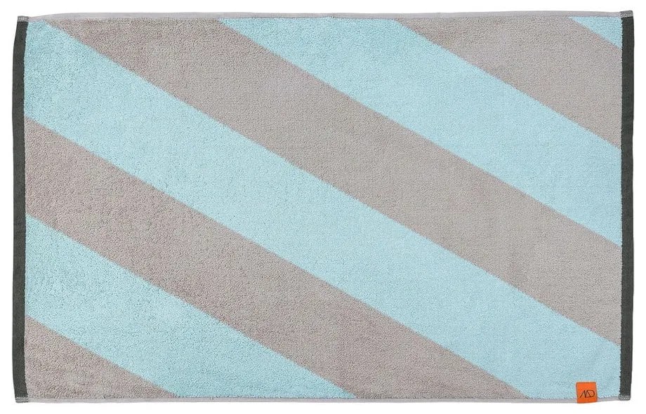 Covoraș de baie verde mentă din bumbac organic 50x80 cm Diagonal – Mette Ditmer Denmark