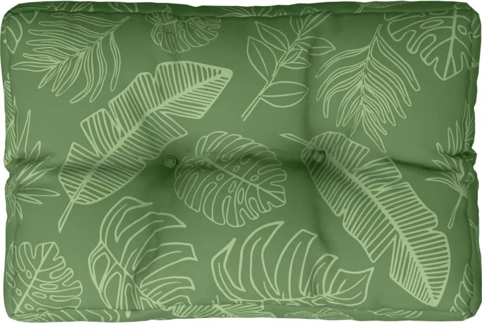 vidaXL Pernă de paleți, model frunze, 50x40x12 cm, textil