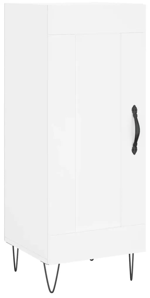 vidaXL Servantă, alb, 34,5x34x90 cm, lemn compozit