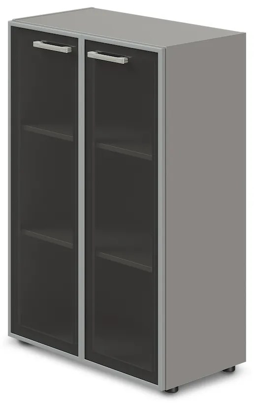Dulap mediu lat TopOffice 79,8 x 40,4 x 119,5 cm, gri