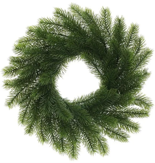 Coroană artificială din molid, diametru 30 cm,verde