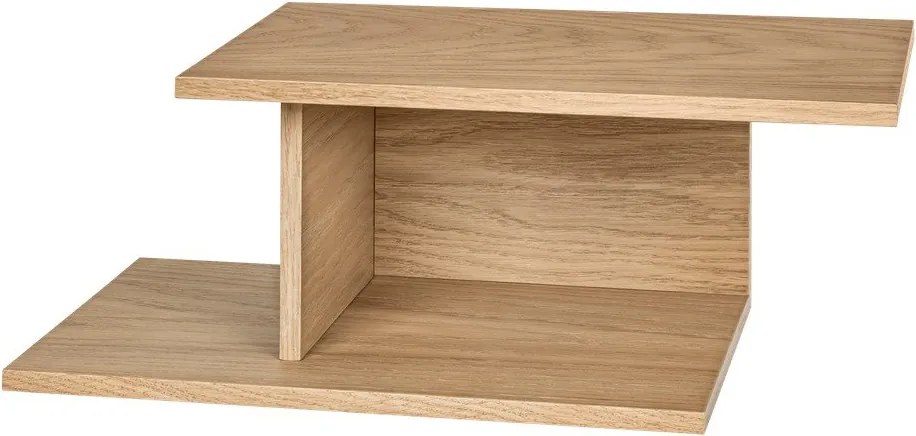 Noptieră în culoare naturală suspendată/cu rafturi cu aspect de lemn de stejar Tann – noo.ma