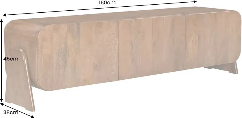 Comoda TV din lemn de mango maro BRASIL 160cm