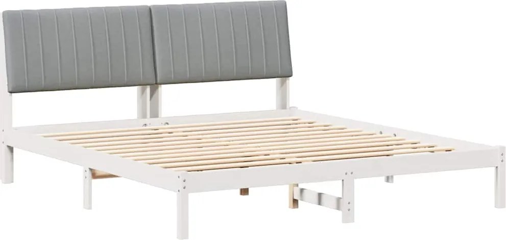 vidaXL Cadru de pat Gri deschis 180 x 200 cm Lemn de pin masiv