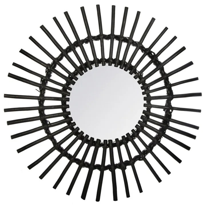Decoratiune de perete cu oglinda JJA Ratmi negru